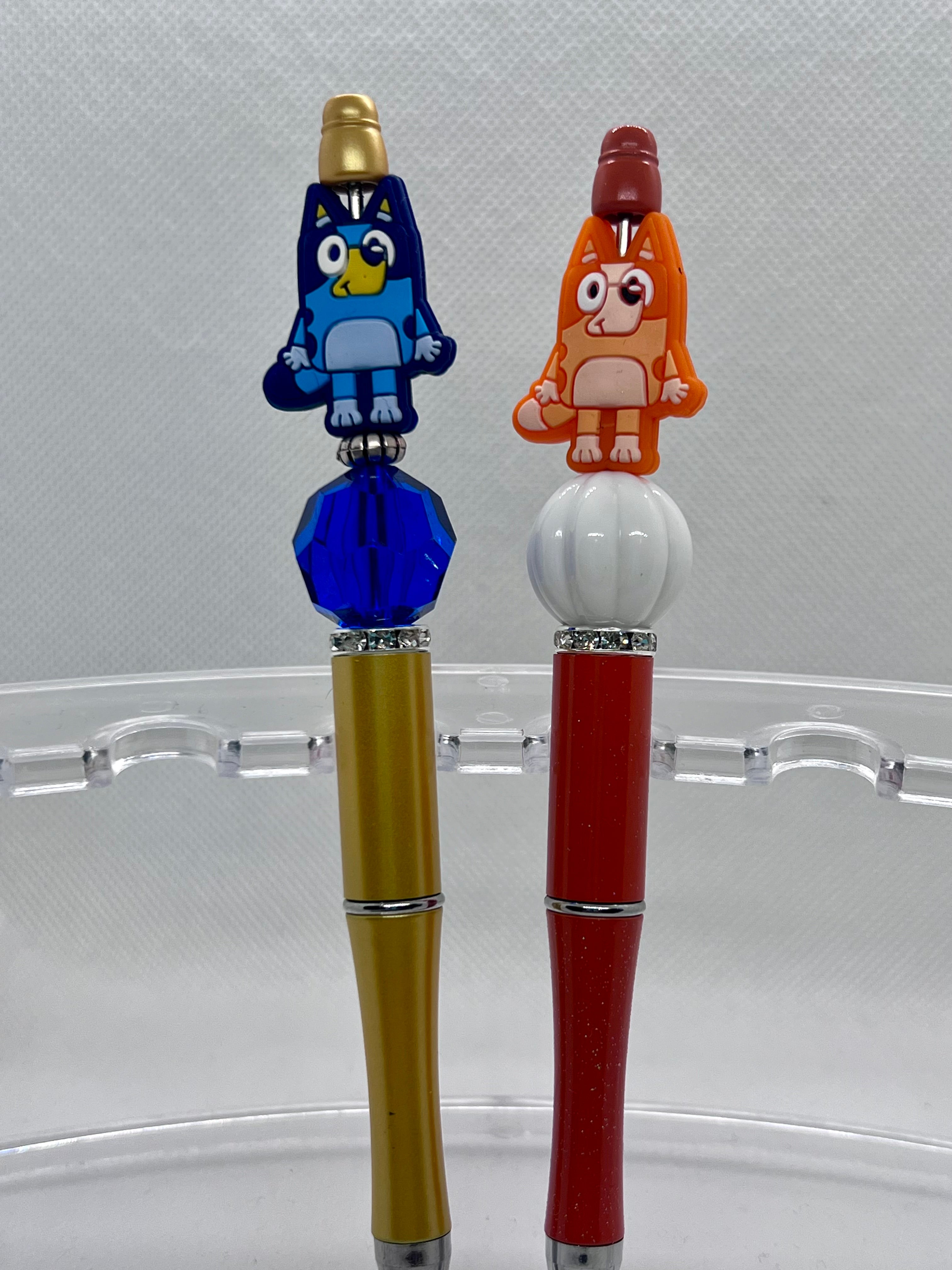 Blue Dog Beaded Pen