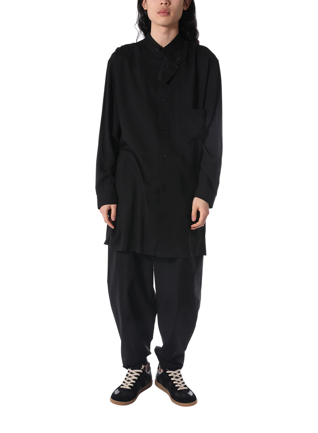 Yohji Yamamoto Pour Homme Asymmetrical Collar Shirt-HGB202161