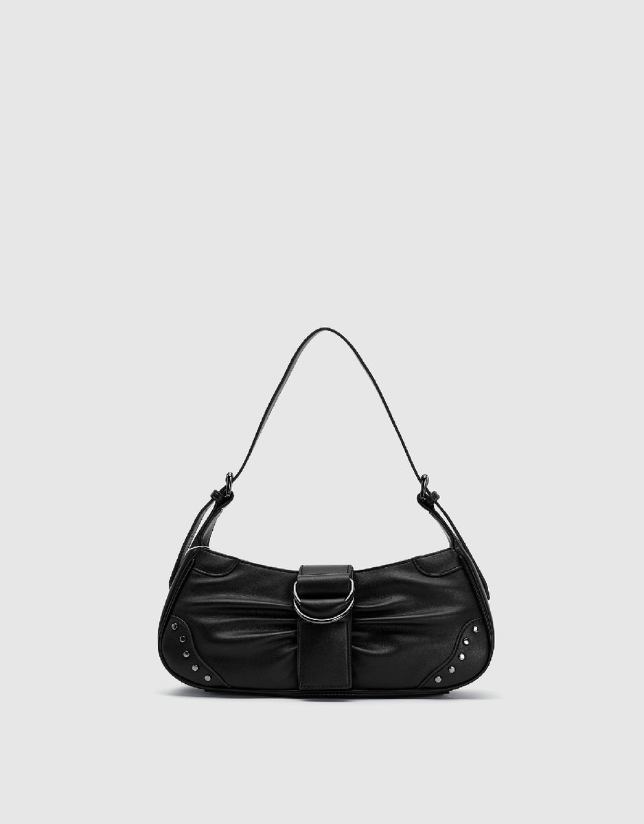 Vegan Leather Shoulder Bag With Buckle – Urban Revivo