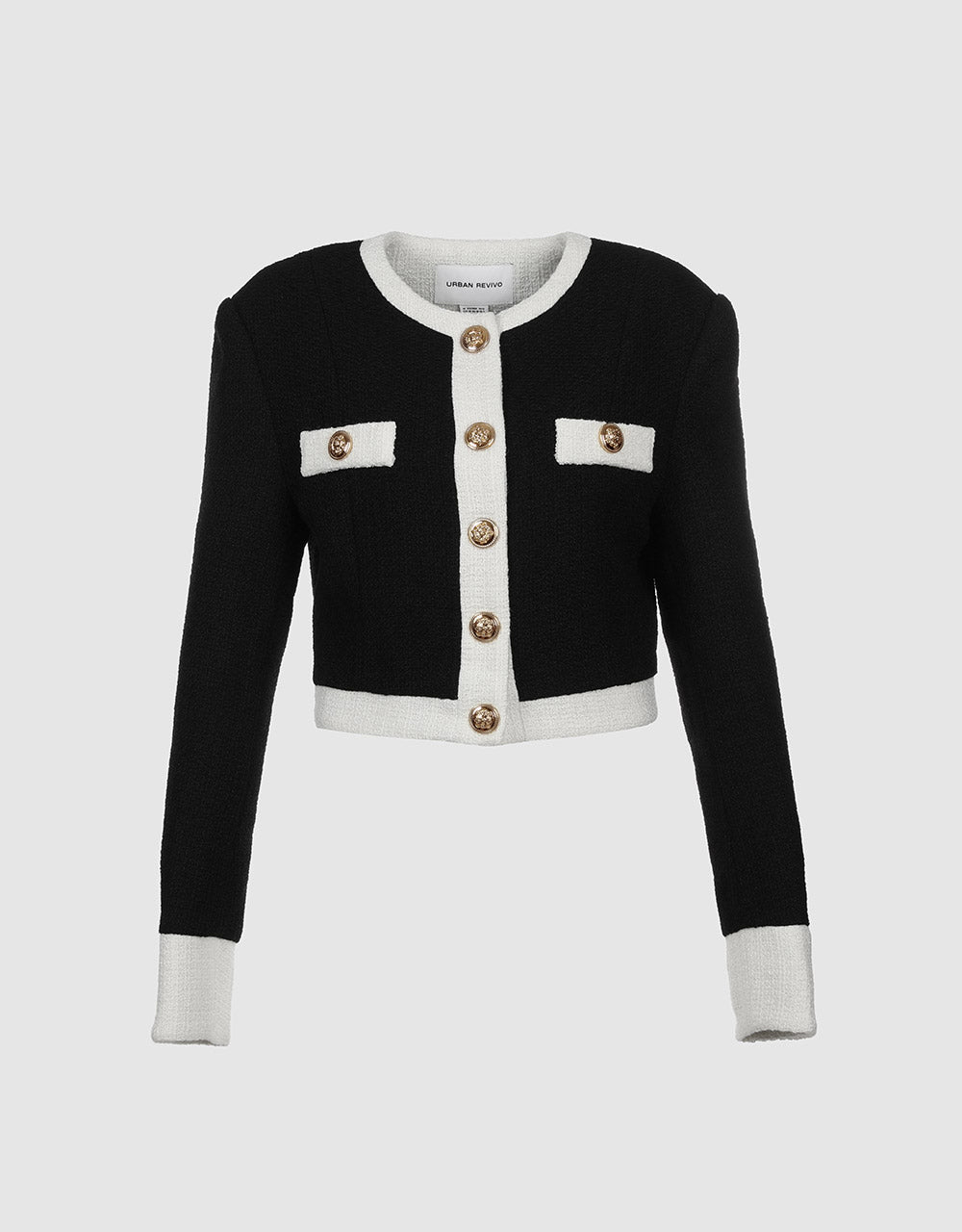Contrast Trim Tweed Cardigan | Contrast Trim Crop Chanel Style Jacket ...