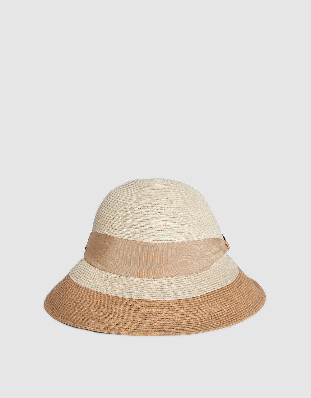 Wide Brim Straw Hat With Band