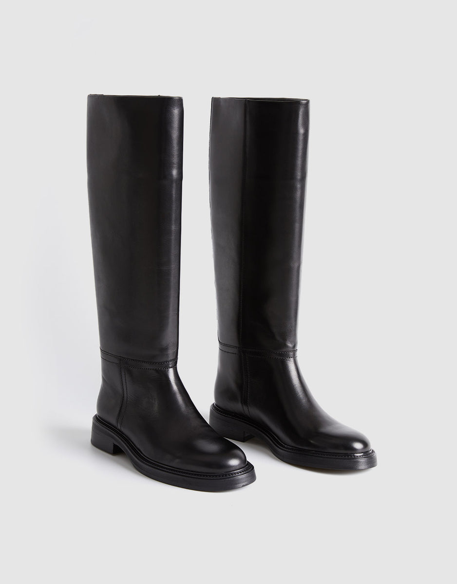 Leather Knee Boots – Urban Revivo