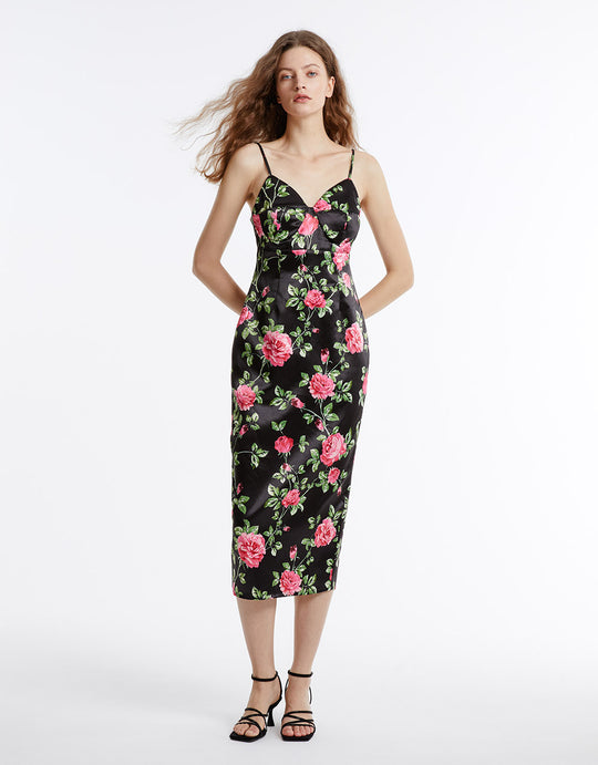 Buy Urban Revivo Leaves Print Cutout Chiffon Cami Dress 2024 Online