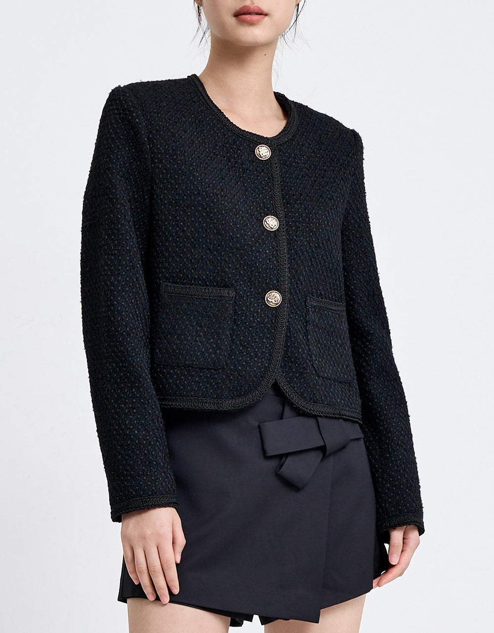 Tweed Jacket | Buttoned Chanel Style Jacket for Women Casual Work ...