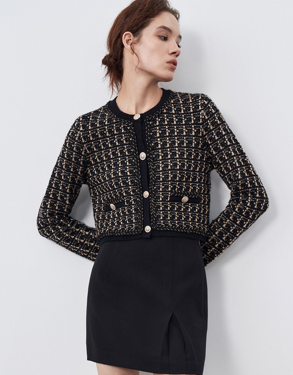 Plaid Tweed Jacket – Urban Revivo