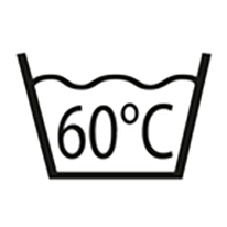 Gentle wash, maximum temperature 60°