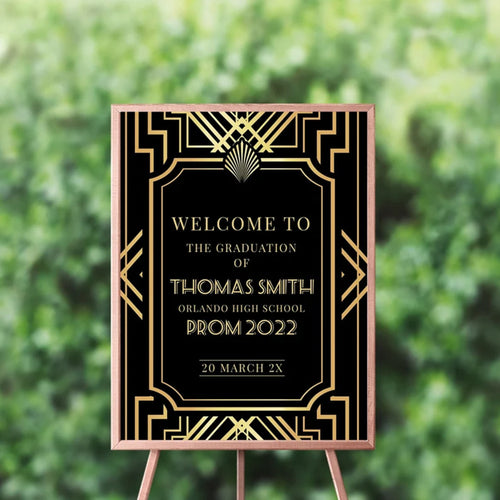 Roaring 20s Invitation and Decorations for Graduation, Great Gatsby De –  Iconica Design