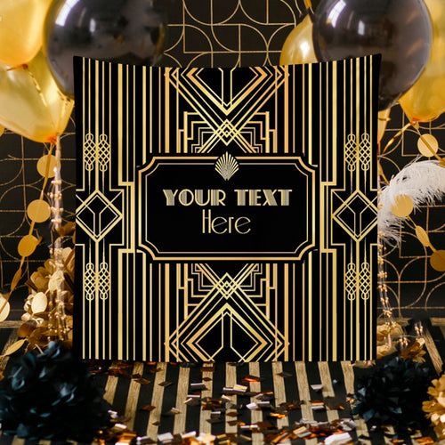 Roaring 20's Party Decor, Personalized Great Gatsby Party Banner, Mile –  Iconica Design