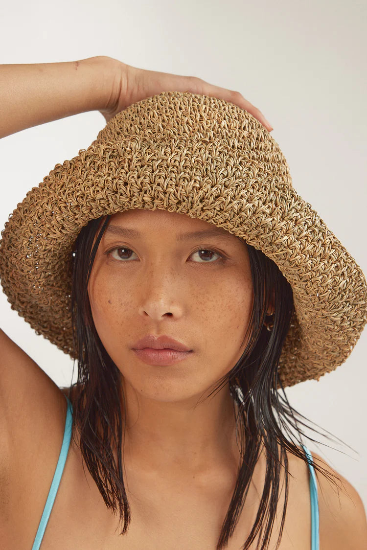 Opia Hat, Seagrass Straw