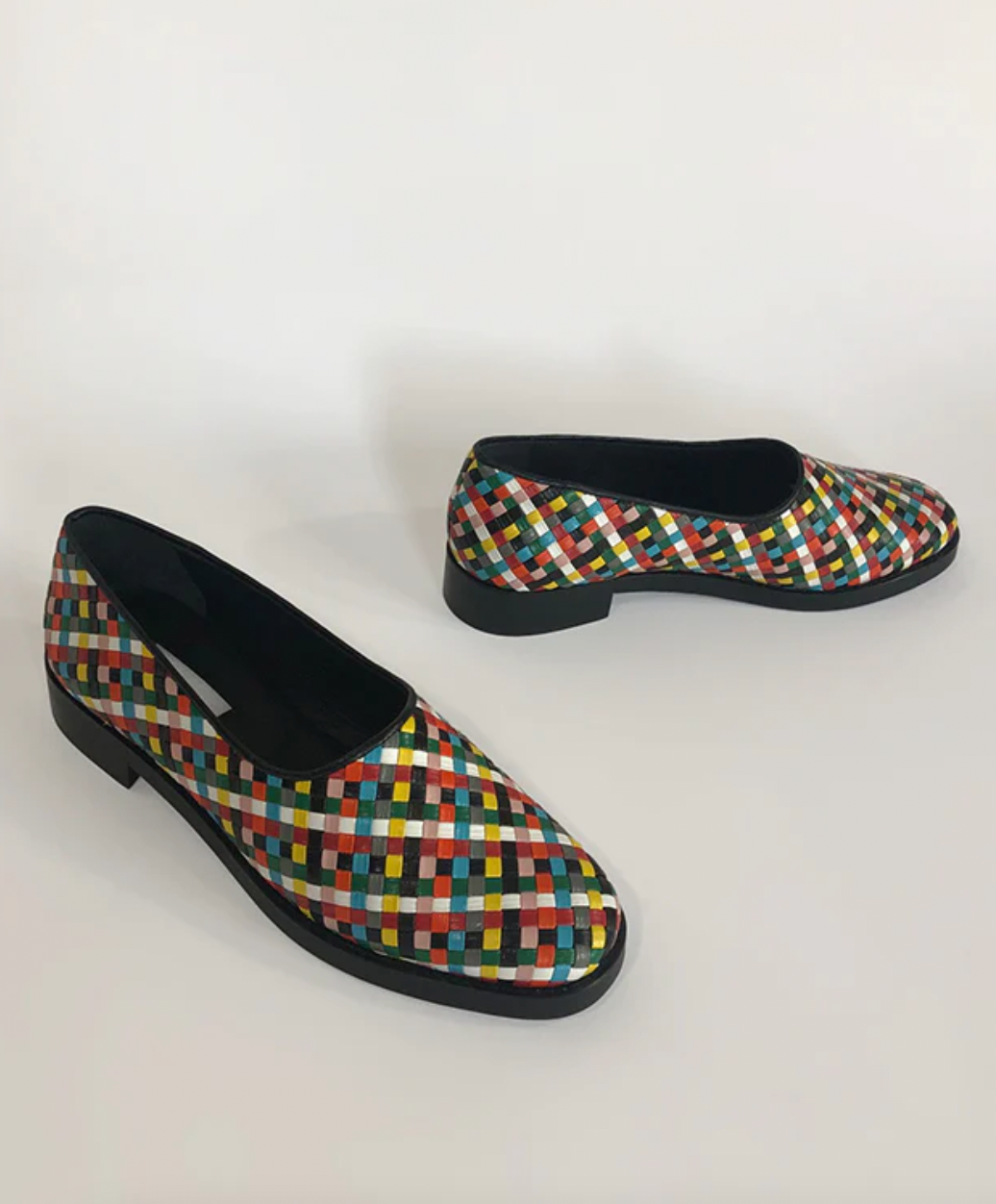 Woven Glove Shoe, Nappa Multi