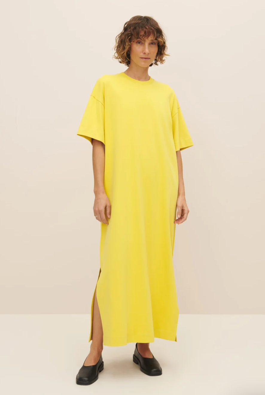 Boxy T-Shirt Dress, Daffodil