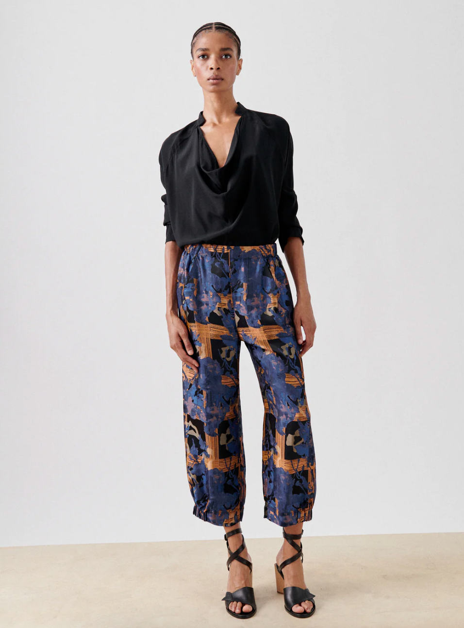 Abi Pant, Flora Plaid Jacquard