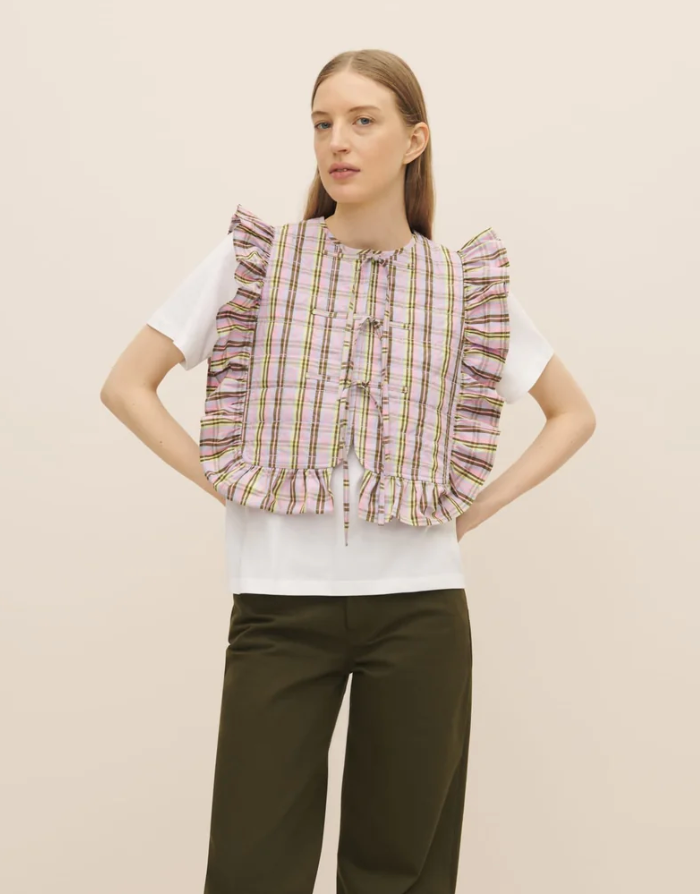 Piccolo Top, Pink Tartan