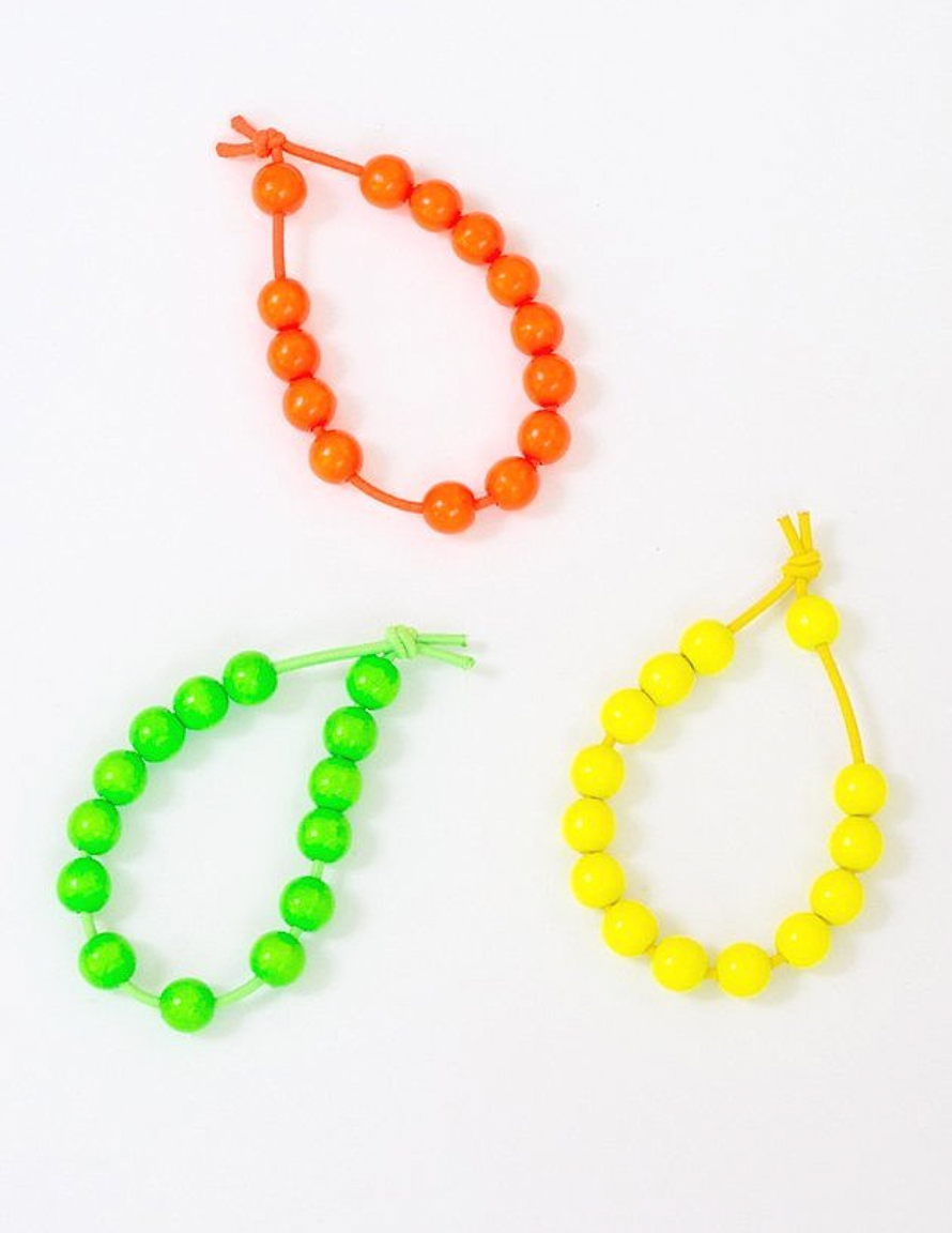 Hair Ties Set of 3, Neon Mix