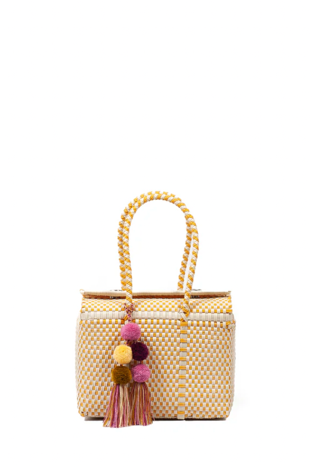 Bombon Tote Mini, Bone/Mustard