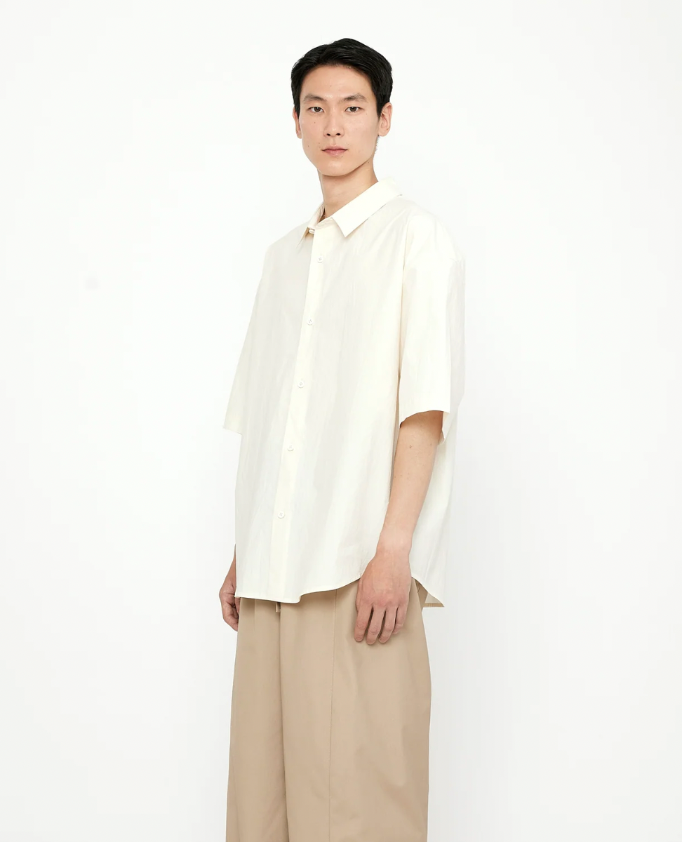 Papery Oversized Short Sleeves, Off-White