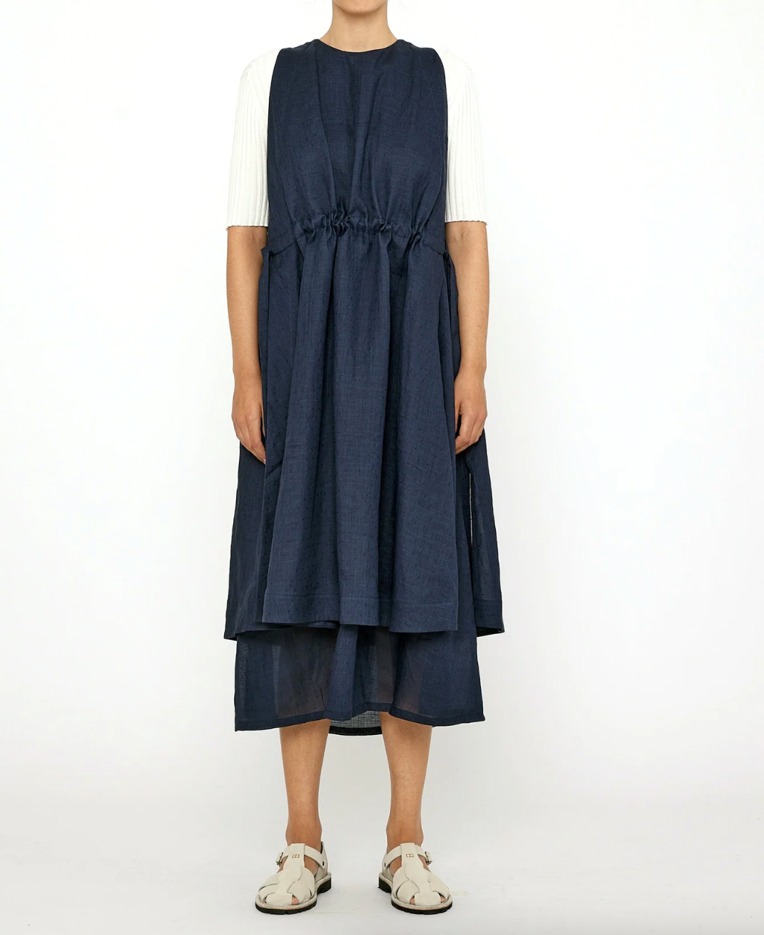 Layered Summer Dress, Navy