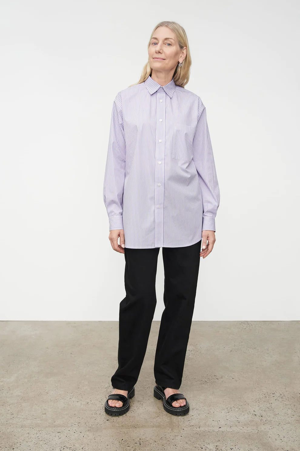 James Shirt, Lilac Stripe