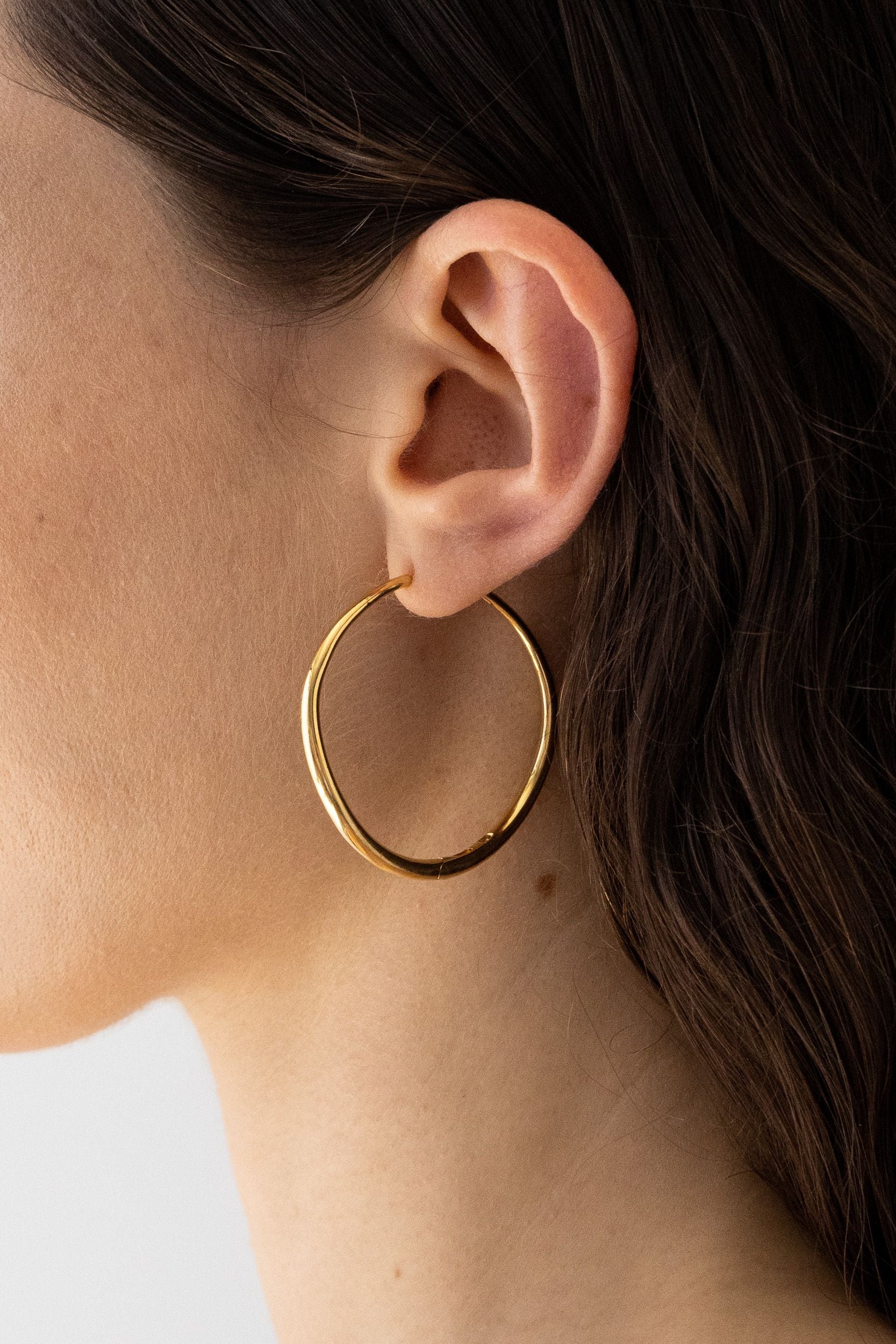 Momento Large Hoops, 14k Gold Vermeil