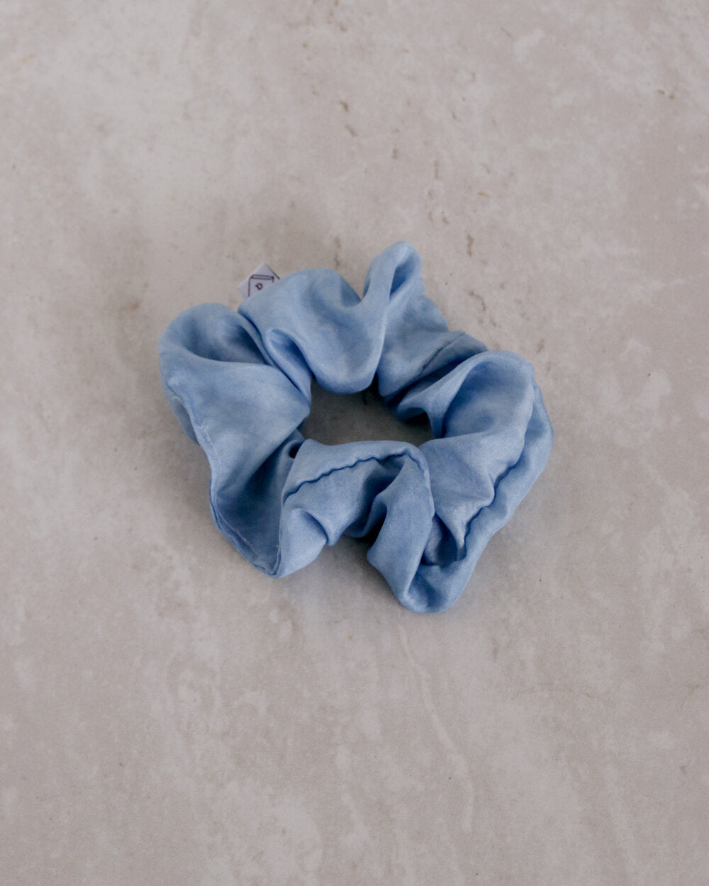 Indigo Silk Scrunchie