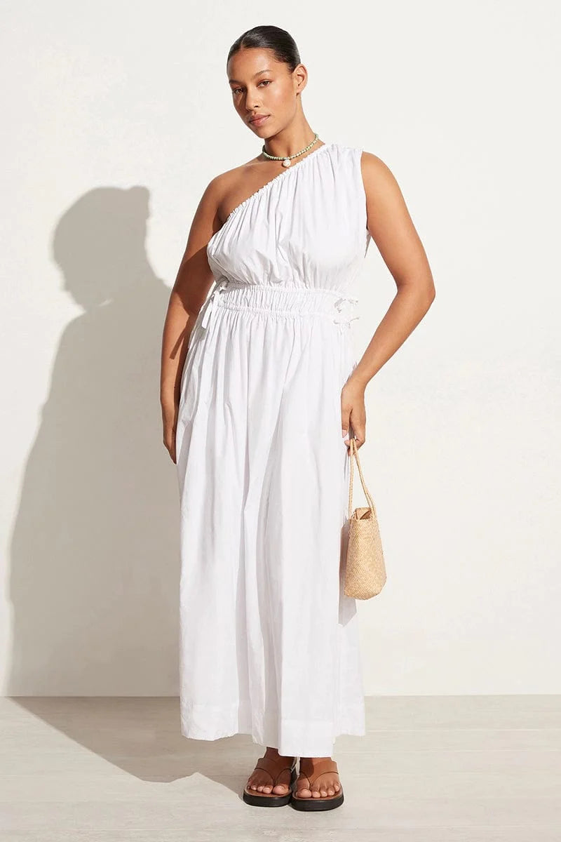 La Ora Midi Dress, White