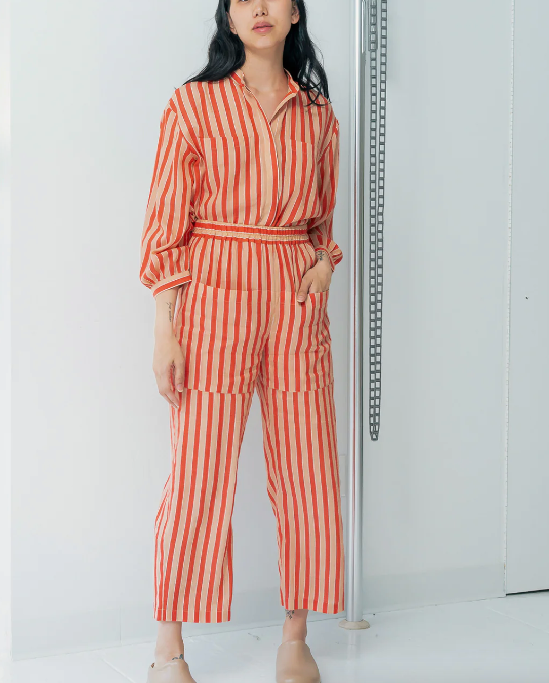 Phoebe Pant, Tangerine Stripe