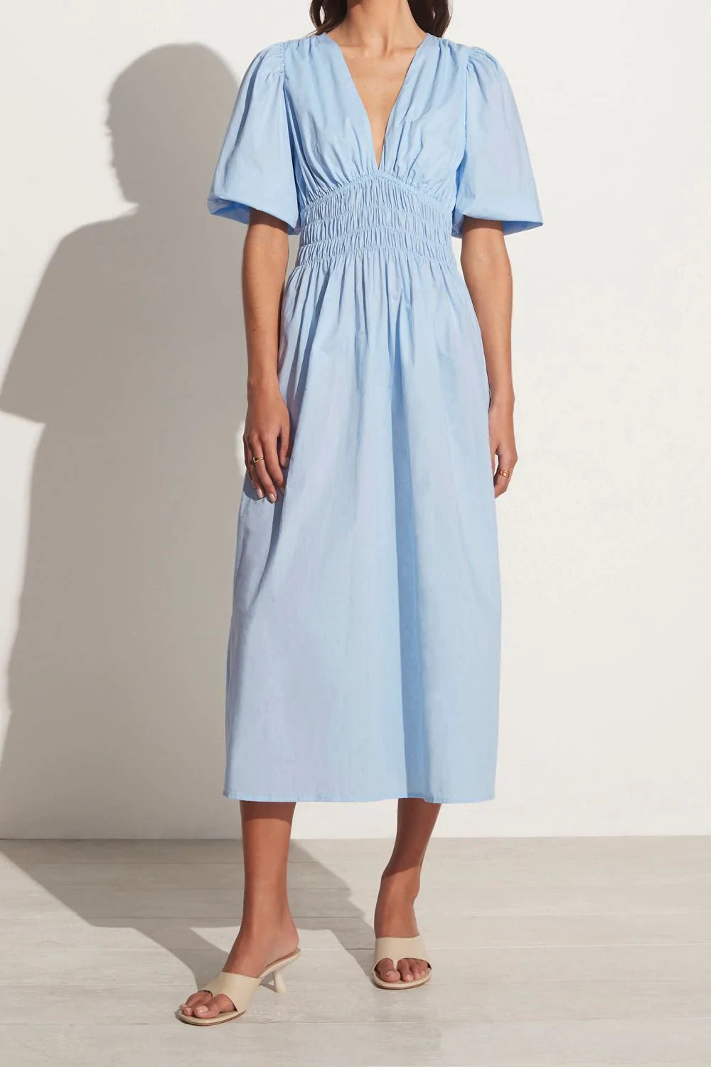 Agnata Midi Dress, Cornflower Blue