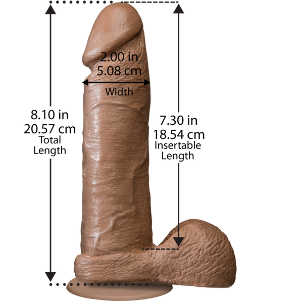 The Realistic Cock 8" Caramel