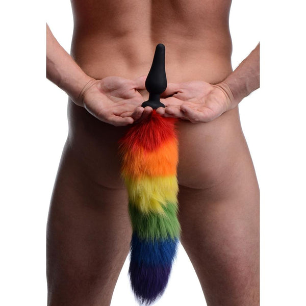 Rainbow tail anal plug