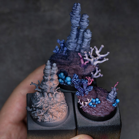 Warhammer 40k sci-fi basing examples coral highlands
