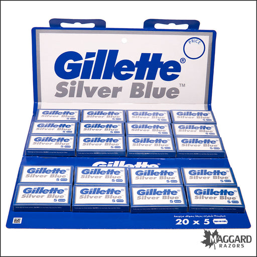 Gillette - Super Blue Double Edge Safety Razor Blades (5 Blades) –  Groomatorium Inc