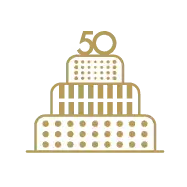 Getha 50th Anniversary Cake