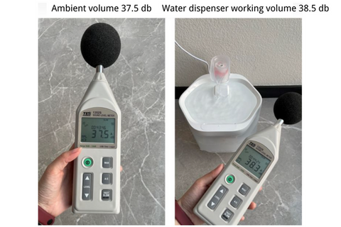 Water dispenser decibel test