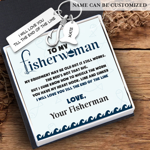 Personalised Fishing Hook Keychain - Fishing - To My Fisherwoman - You Have My Heart Hook - Ukgku13018 Standard Box