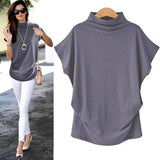Cotton girl Solid Casual Top Shirt T-Shirts Elgooss