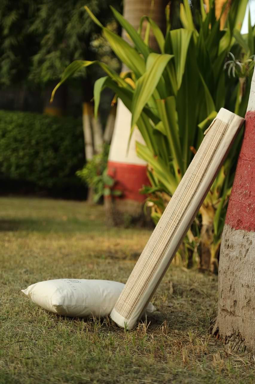 Pink Cotton Handloom Mat – Prakriti - Restoring Balance