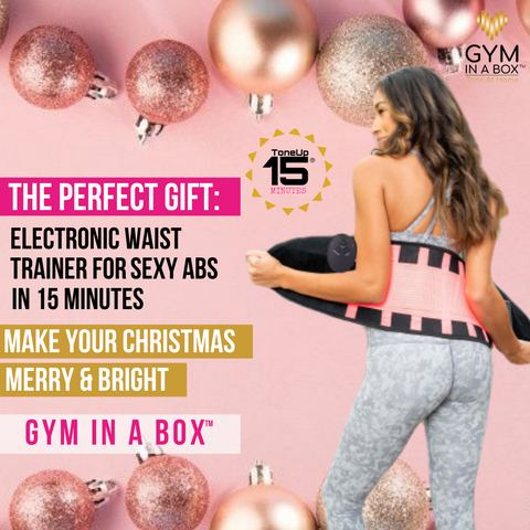 This Waist Trainer is the GOAT! YOUR GIFT THIS CHRISTMAS: Non-Invasive Tummy Tuck - No down time- Easy & Convenient: Strip off fats and burn extra calories with GYM IN A BOX Electronic Waist Trainer