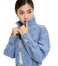 BALLOON SLEEVE DENIM JACKET