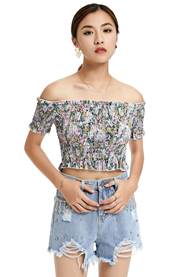 FLORAL CROP TOP