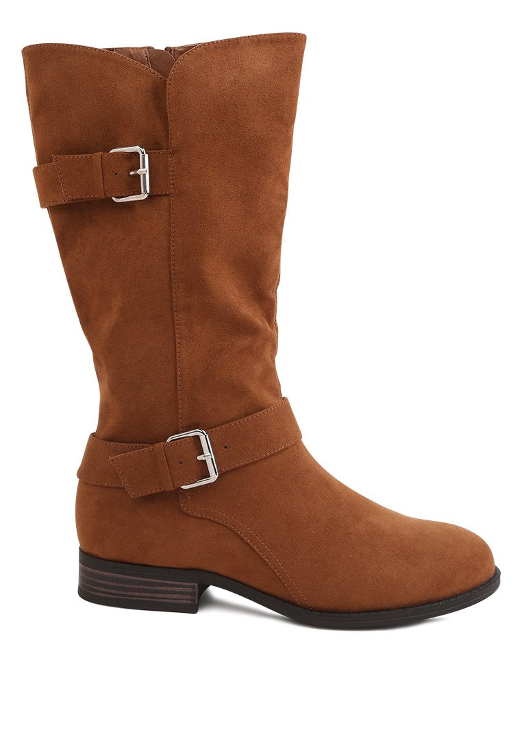 KENNE CALF BOOTS WITH BUCKLE ADJUSTMENT