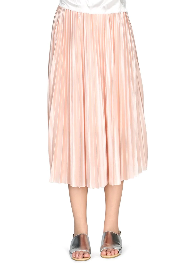 PLEATED MIDI SKIRT