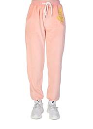 VELOUR CUFFED JOGGERS WITH DRAWSTRING