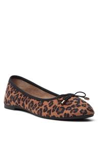 WENDY LEOPARD PRINT BOW BALLERINAS