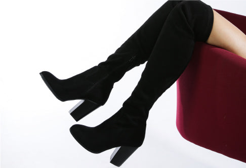 DOLLY SOLID KNEE HIGH BOOTS