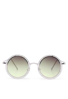 round sunglasses in metal rim