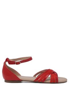 gia metallic flat sandals