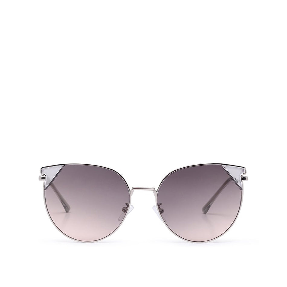 metal frame tip cat eye sunglasses
