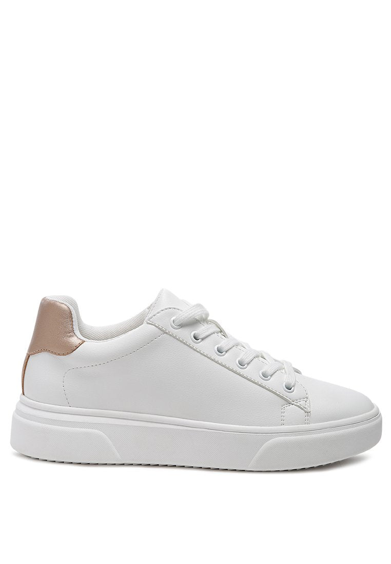 VRENI WHITE SNEAKERS WITH BACK DETAILS