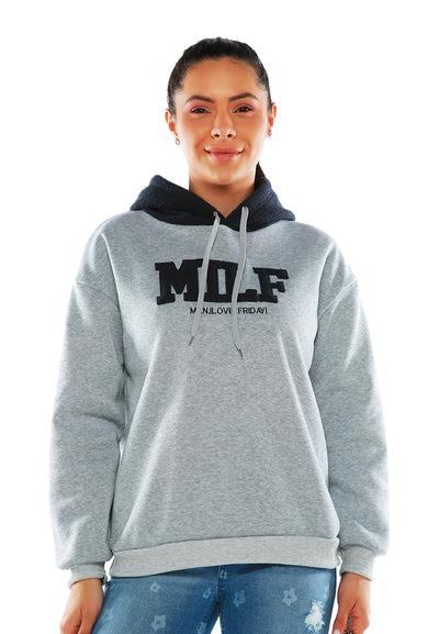 milf (man i love friday) embroidered hoodie#color_grey