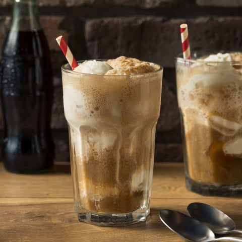 root beer float with Scoundrel Spiced RumBum and Thick & Dirty Root Beer Float